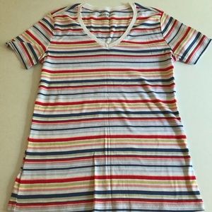 NWOT Eddie Bauer Short Sleeves Striped Tee Shirt